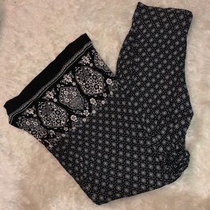 Black and white pattern flare pants from Target